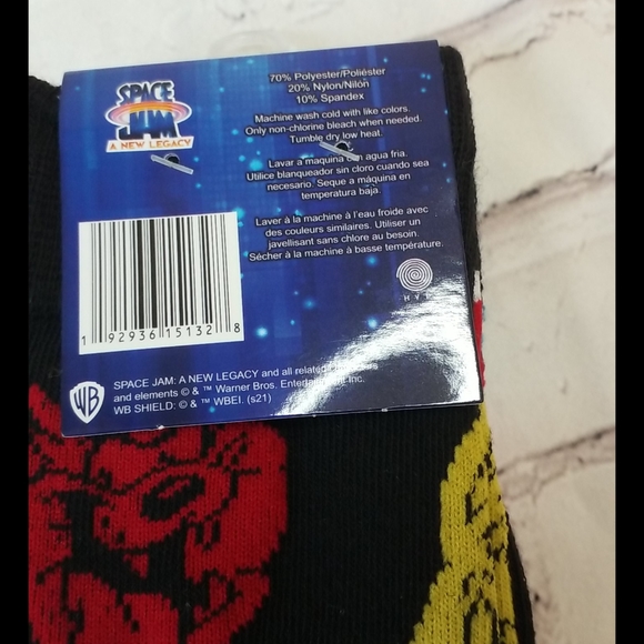 NWT Space Jam set of 2 pair long socks - Picture 4 of 5